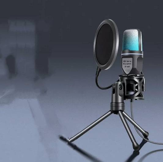 DZONN Clear Full RGB Capacitor Esports Gaming Desktop Microphone Computer Microphone